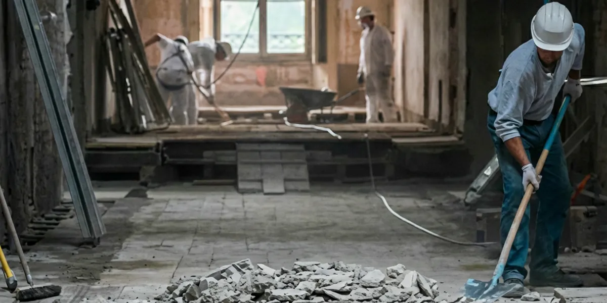 fire damage restoration professionals performing structural cleanup and restoration after a fire in Wichita, KS