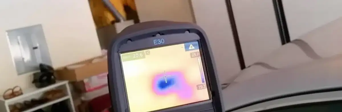 mold inspection using thermal imaging technology to detect moisture and hidden mold in a home in Wichita, KS